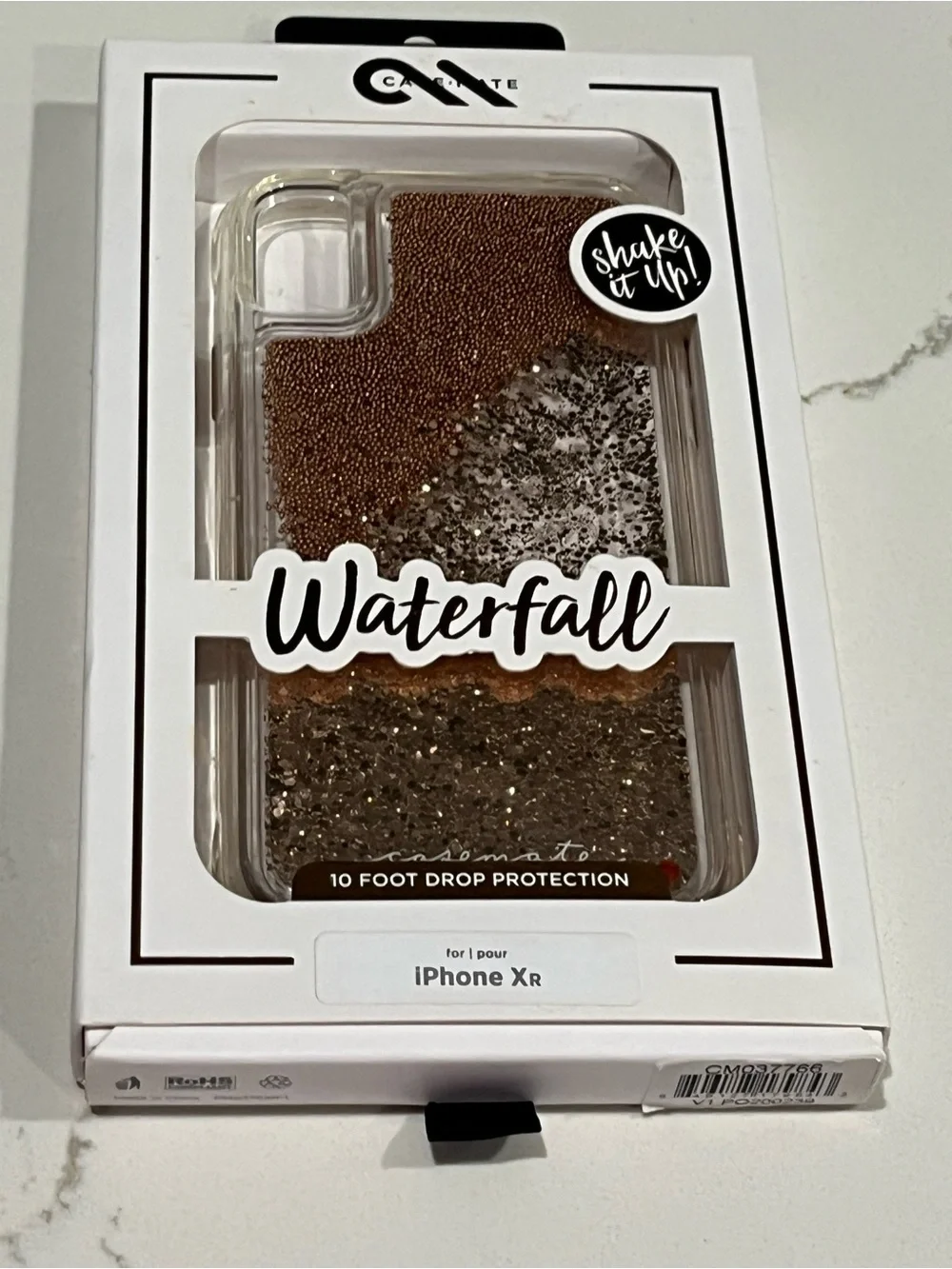 case-mate Waterfall Glitter Liquid Phone Case - Rose Gold new